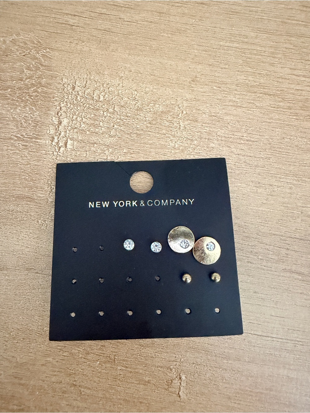 New York & Company Gold and Silver  Stud Earring Set